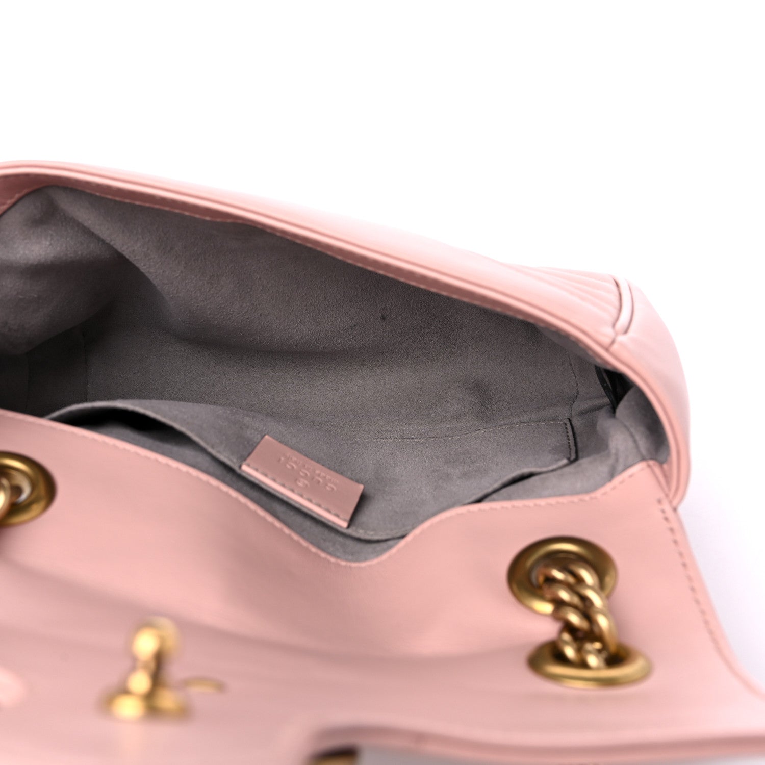 Gucci Calfskin Matelasse Mini GG Marmont Shoulder Bag Perfect Pink 6 of 11
