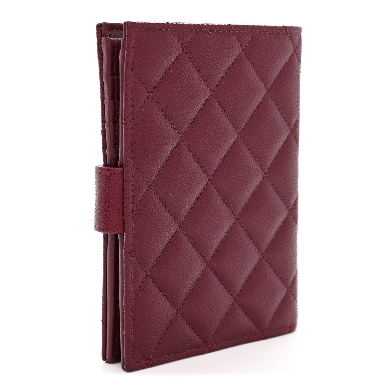 Chanel Caviar Quilted Passport Holder Dark Burgundy 3 of 8