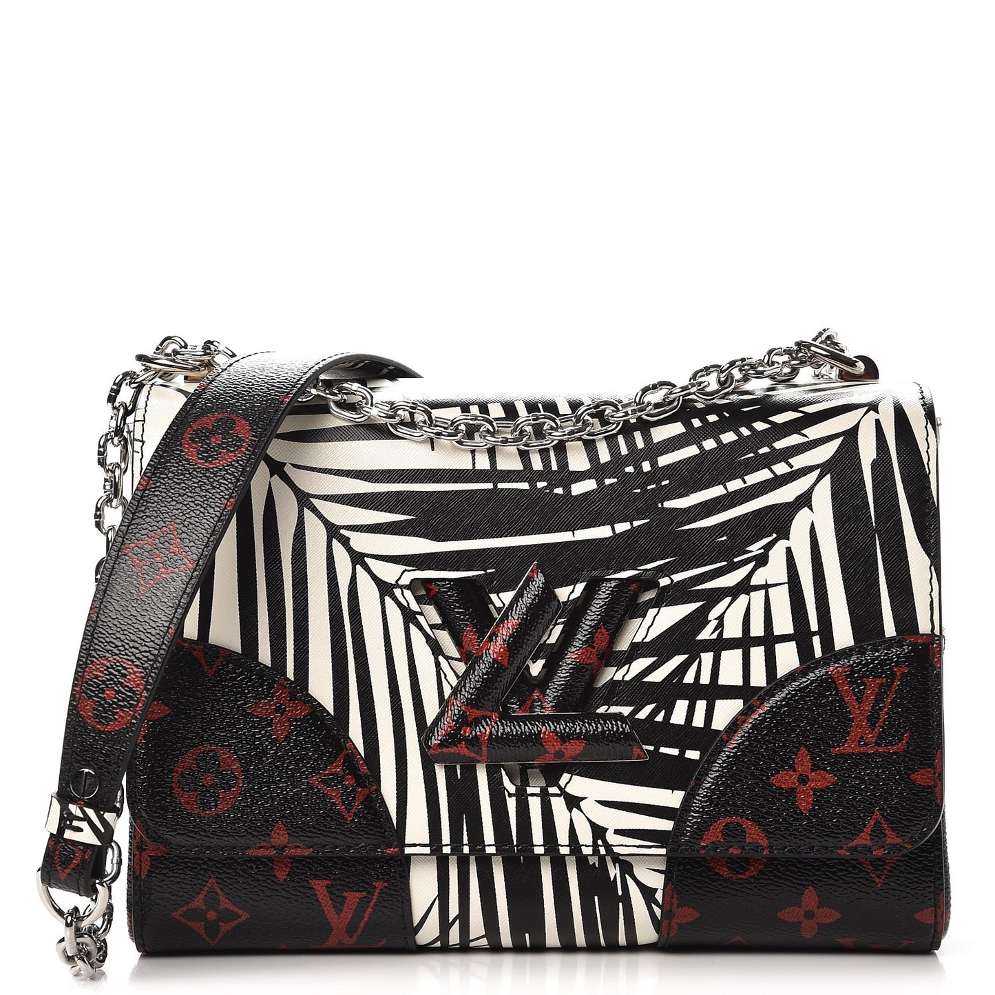 Monogram Infrarouge Palm Twist Shoulder Bag MM Black White