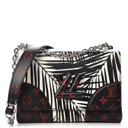Louis Vuitton Monogram Infrarouge Palm Twist Shoulder Bag MM Black White 1 of 8
