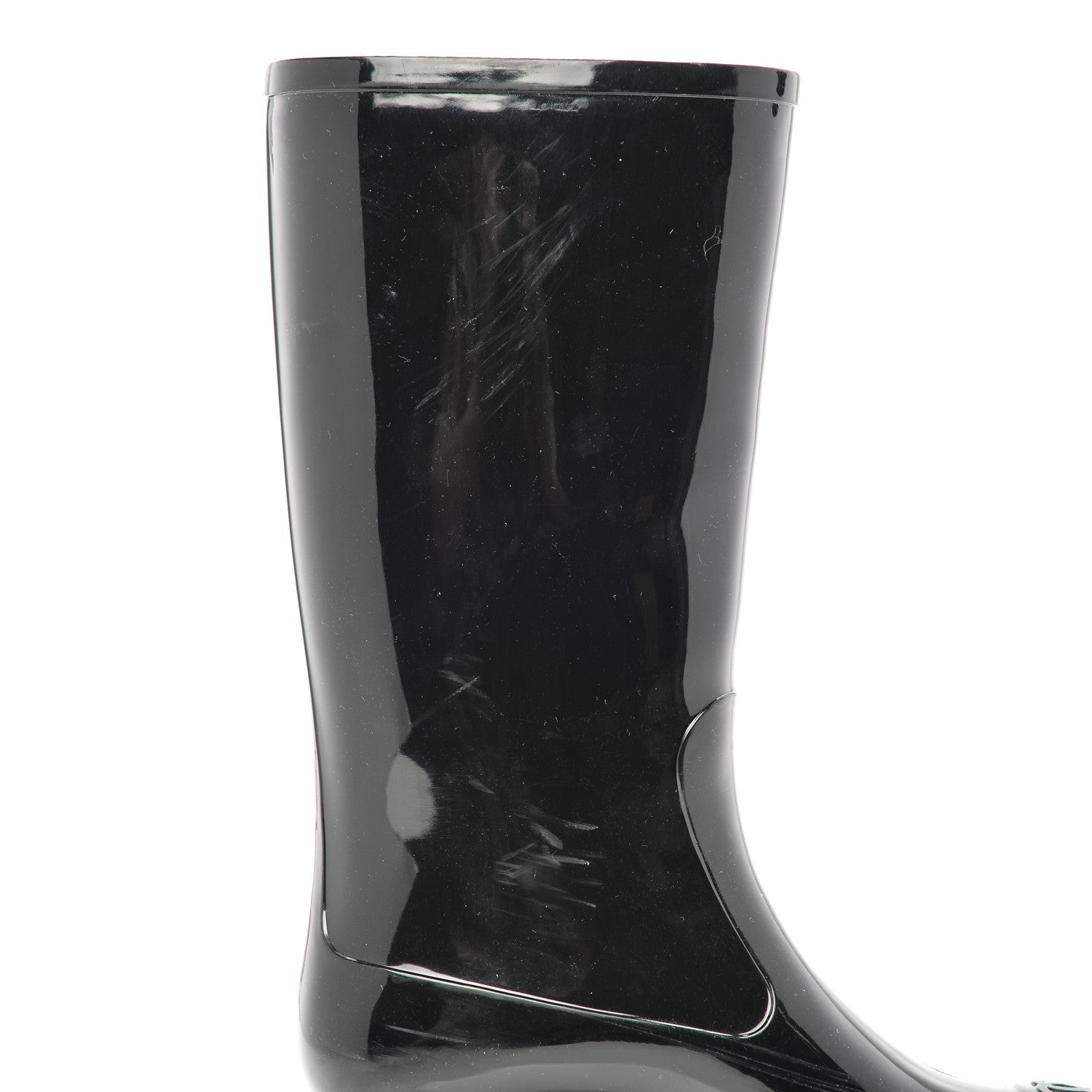 Chanel Rubber Camellia Rain Boots 37 Black 19 of 19