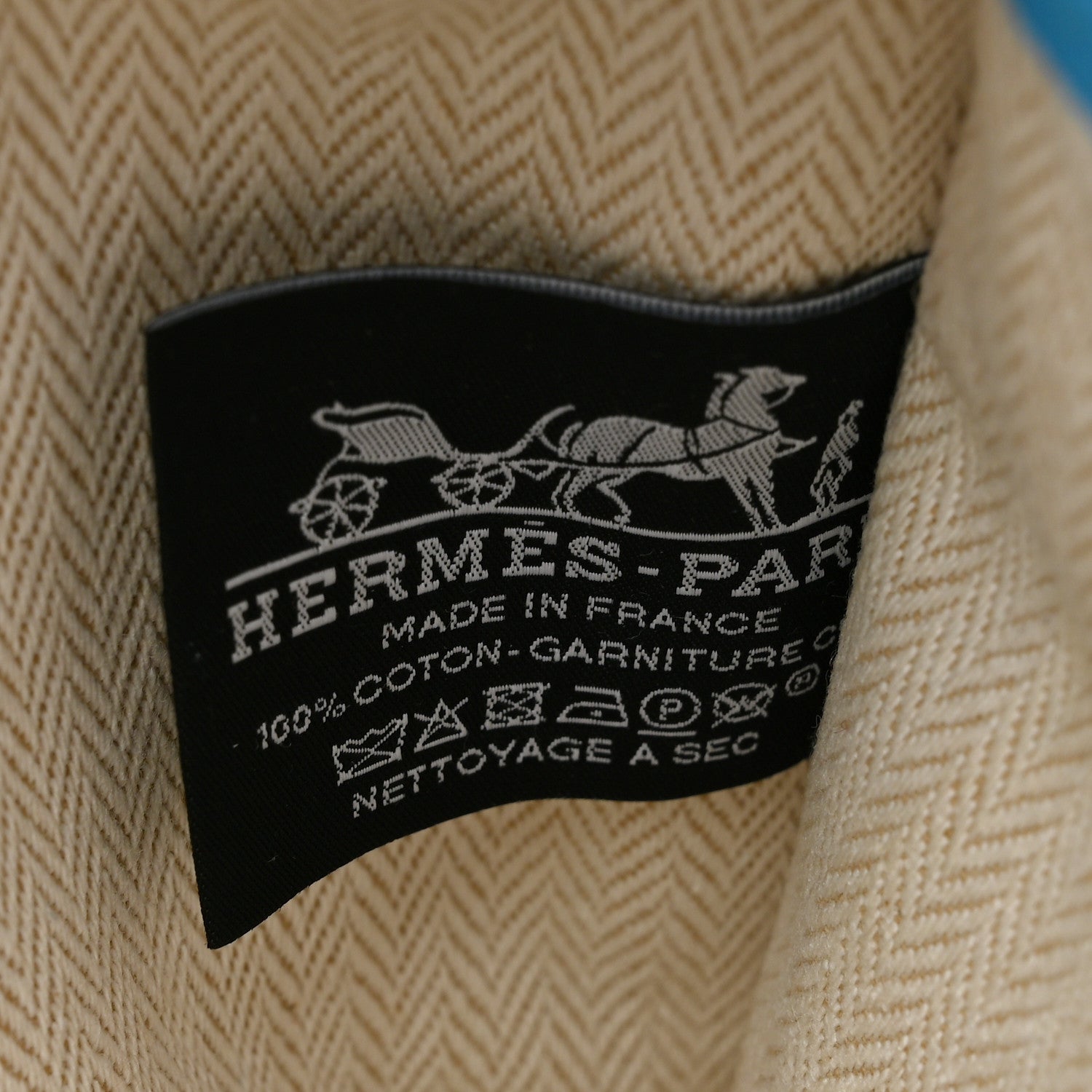 Hermes Toile Small Faubourg Corner Case  Cyan Galet 6 of 7
