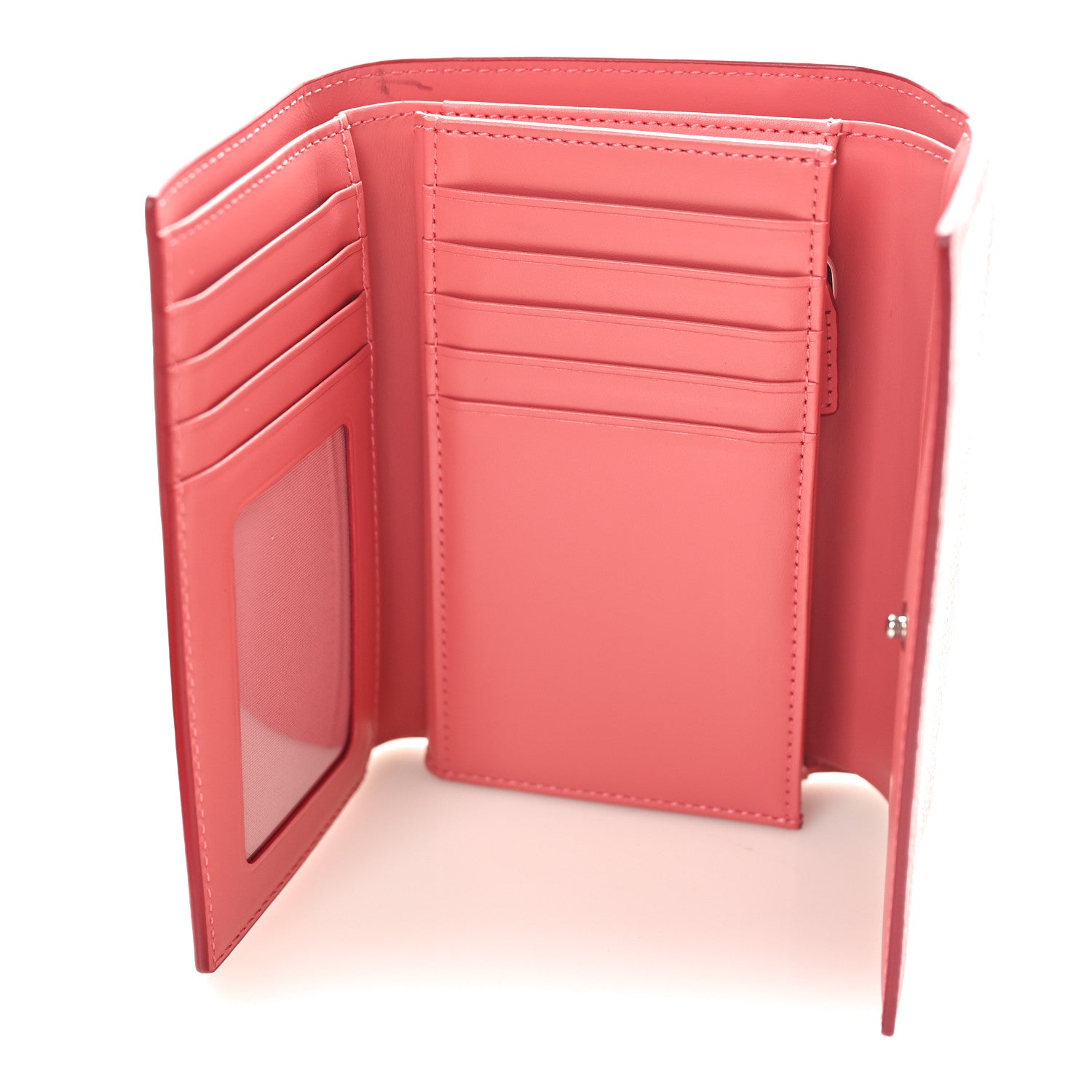 MCM Grained Calfskin Wallet Pink 5 of 10