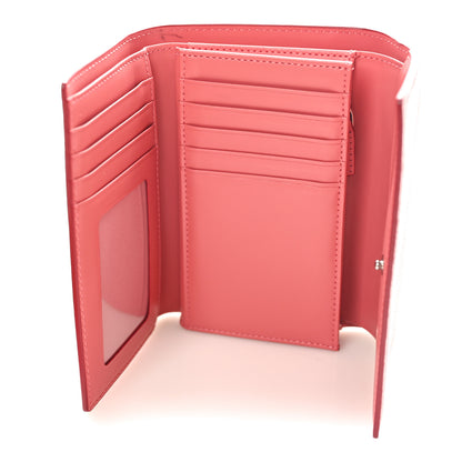 MCM Grained Calfskin Wallet Pink 5 of 10