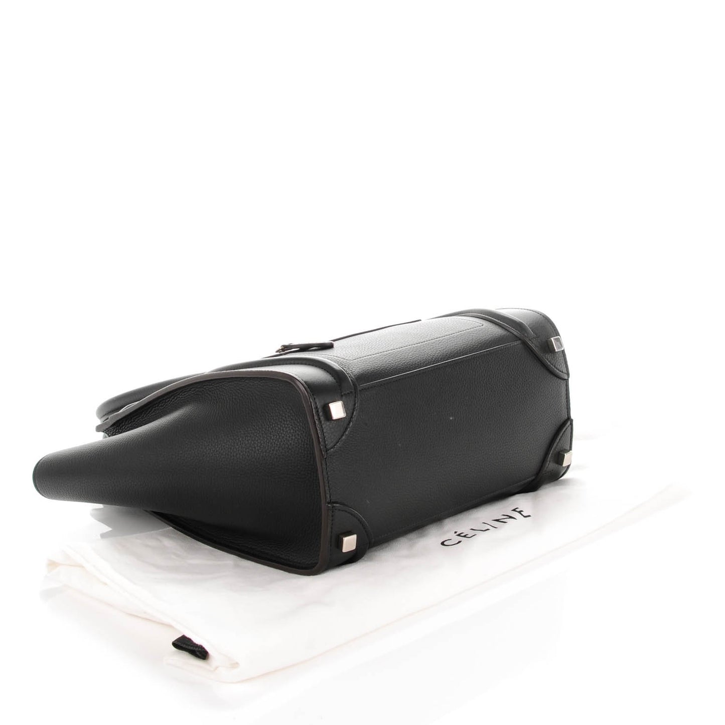 Drummed Calfskin Micro Luggage Black