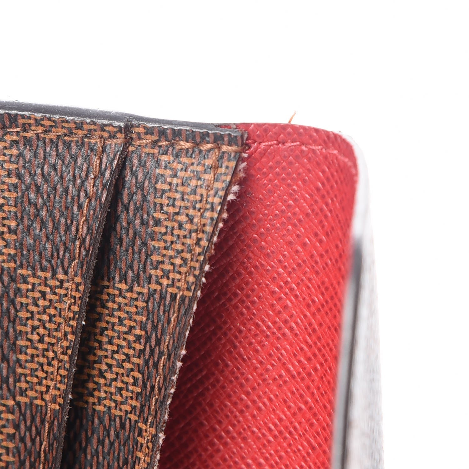 Louis Vuitton Damier Ebene Josephine Wallet Red 14 of 17