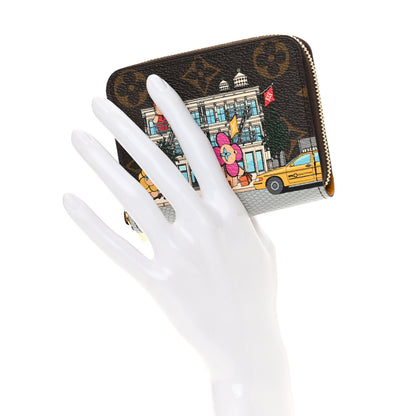 Louis Vuitton Monogram 2022 Christmas Animation New York Soho Zippy Coin Purse Yellow 2 of 7