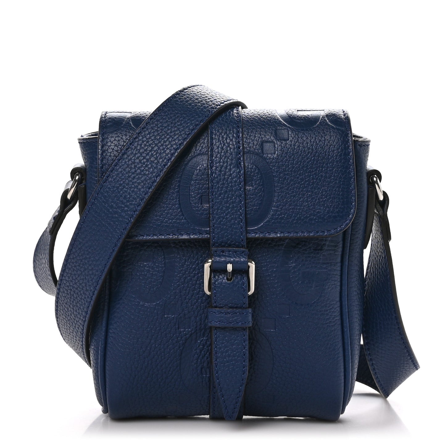 Piuma Calfskin Jumbo GG Embossed Small Messenger Bag Royale