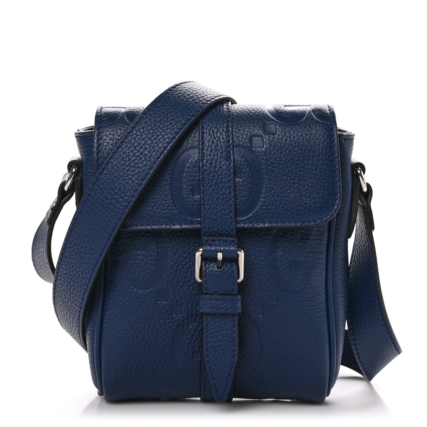 Gucci Piuma Calfskin Jumbo GG Embossed Small Messenger Bag Royale 1 of 9