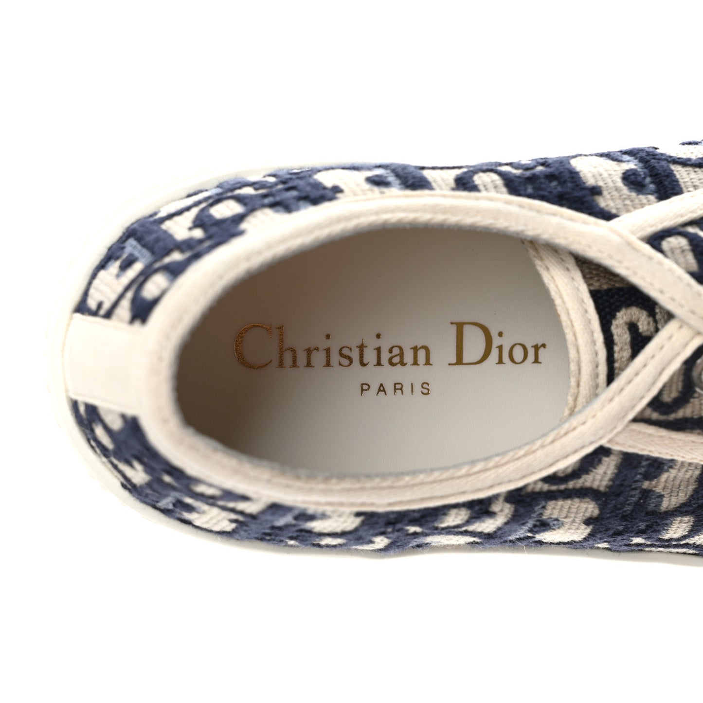 Canvas Oblique Walk'N'Dior Low Top Sneakers 37 Deep Blue