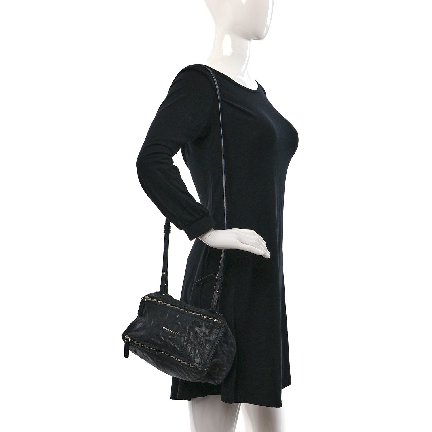 Givenchy Tumbled Sheepskin Small Pandora Black 2 of 14