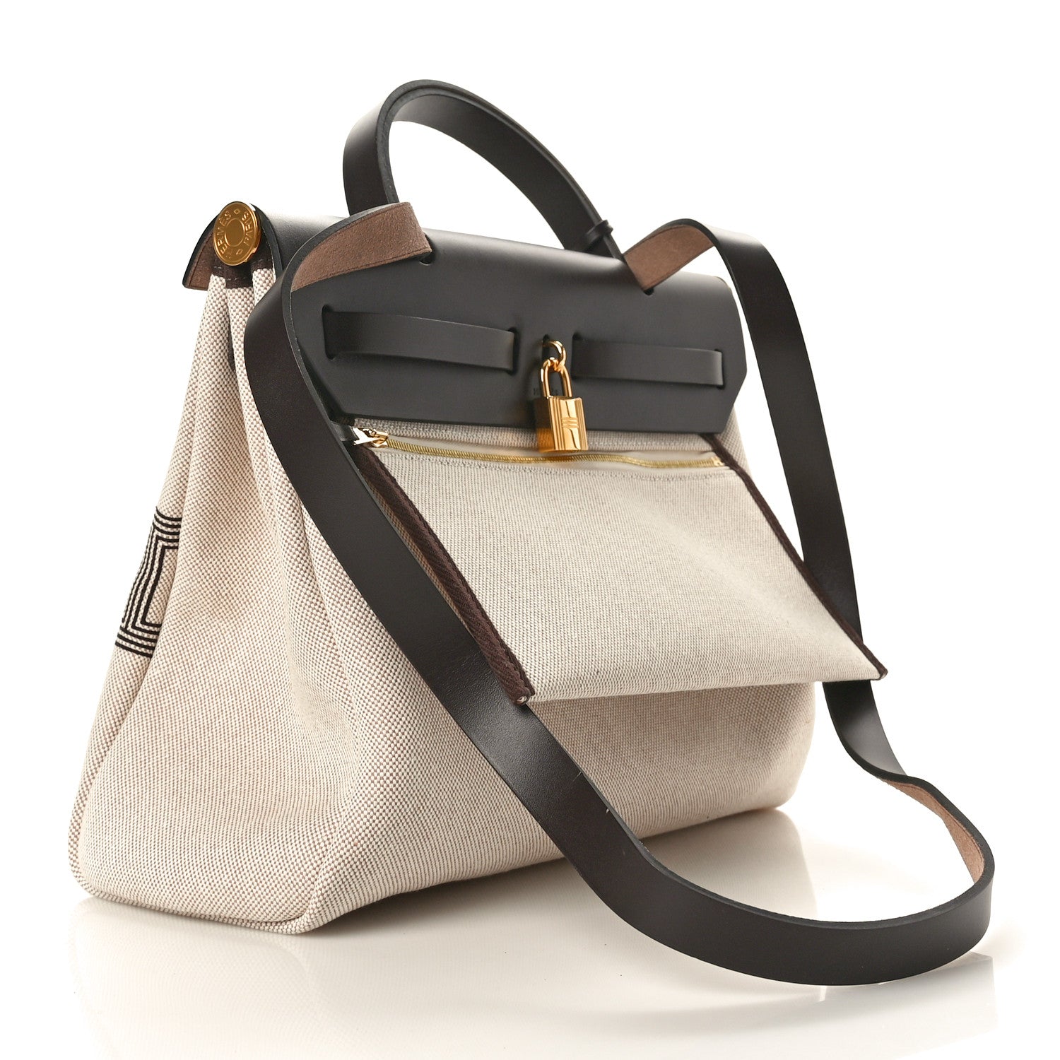 Hermes H Plume Canvas Vache Hunter Circuit 24 Herbag Zip Retourne 31 Ebene Ecru 4 of 11
