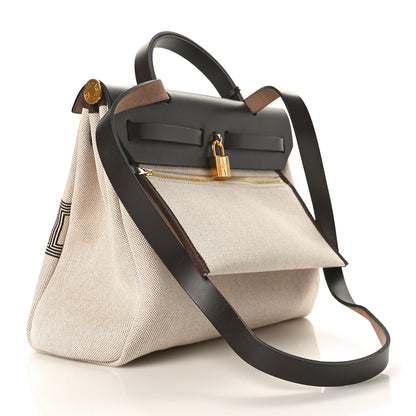 Hermes H Plume Canvas Vache Hunter Circuit 24 Herbag Zip Retourne 31 Ebene Ecru 4 of 11