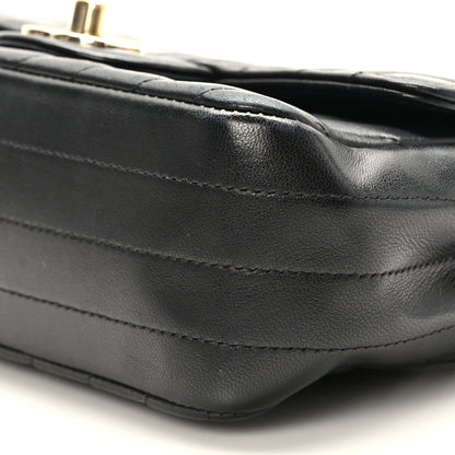 Chanel Lambskin Chevron Quilted Mini Rectangular Flap Black 9 of 9