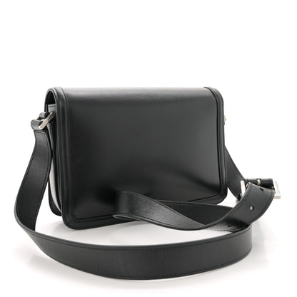 Saint Laurent Box Calfskin Monogram Medium Solferino Satchel Black 3 of 13