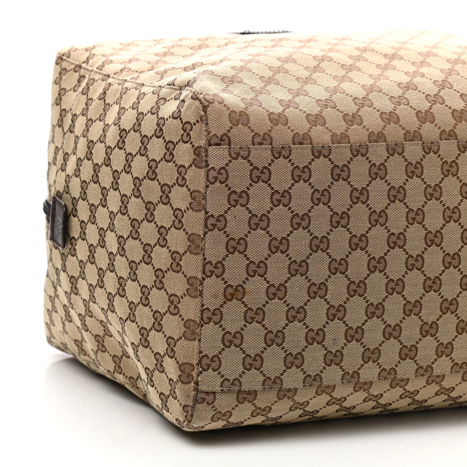 Gucci GG Monogram Web Large Collapsible Carry On Duffle Beige Brown 8 of 11