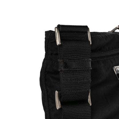 Prada Tessuto Nylon Saffiano Flat Messenger Bag Black 11 of 11