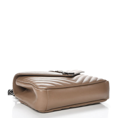 Saint Laurent Sheepskin Matelasse Chevron Monogram Medium College Bag Fard 4 of 7