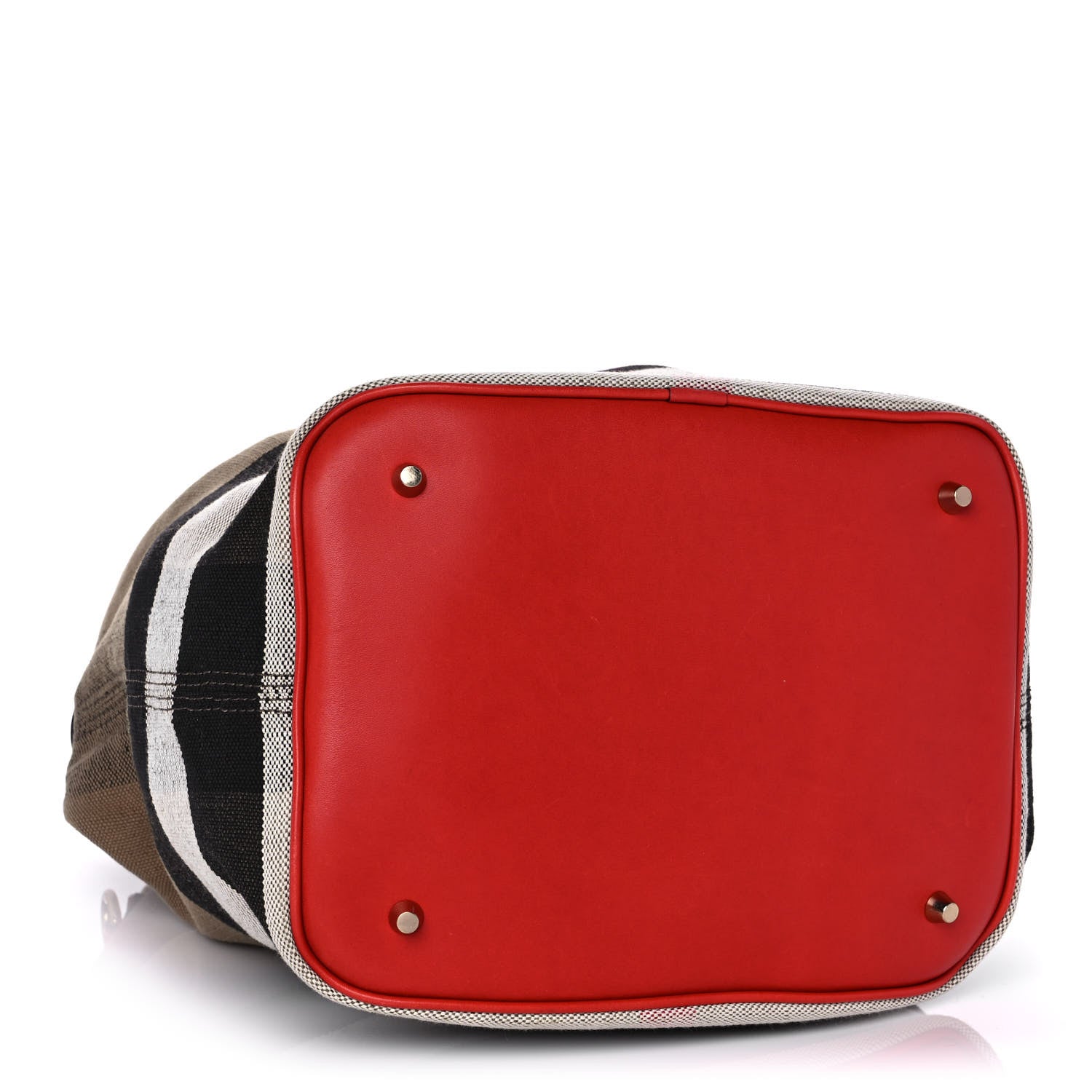 Burberry Canvas Mega Check Medium Ashby Hobo Cadmium Red 5 of 15