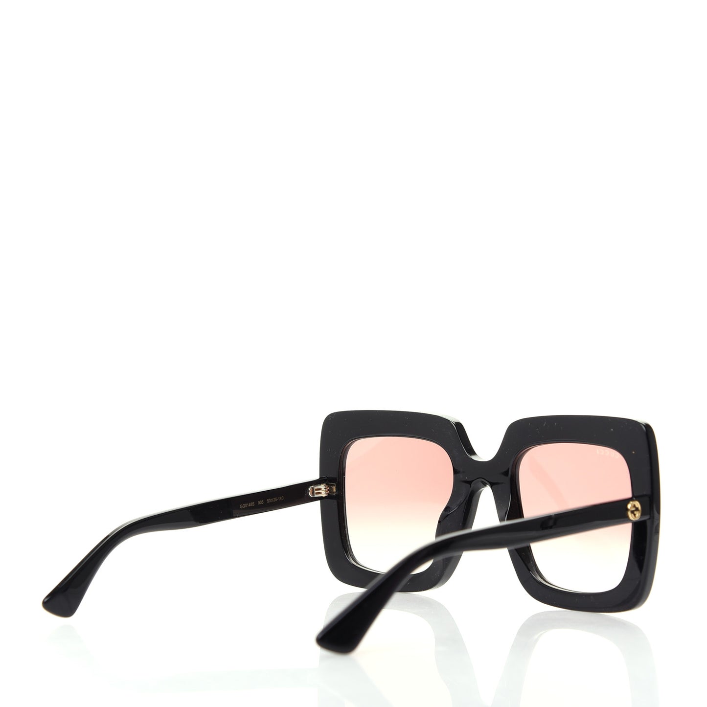 Acetate Crystal Oversize Sunglasses GG0148S Black