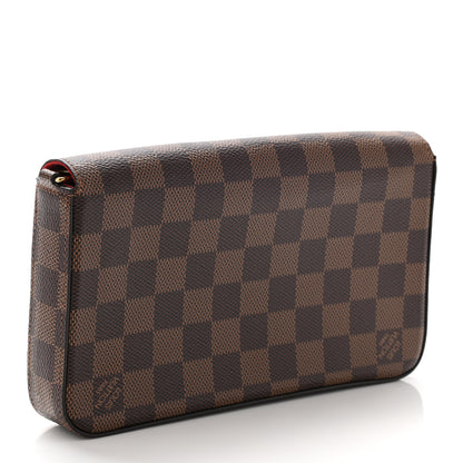 Louis Vuitton Damier Ebene Pochette Felicie Chain Wallet 4 of 9