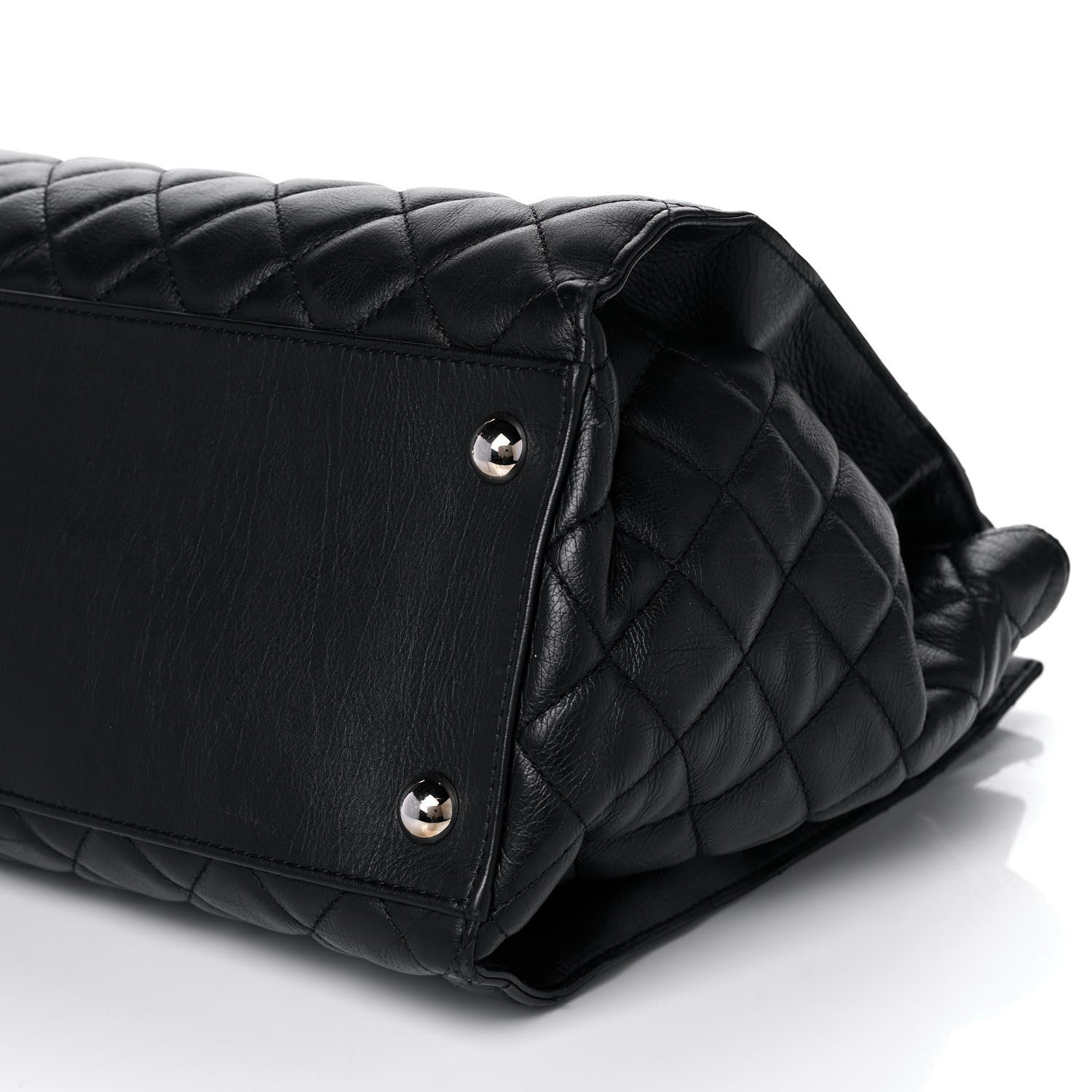 Chanel Calfskin Quilted Large Chic and Soft Shopping Tote Black 10 of 12
