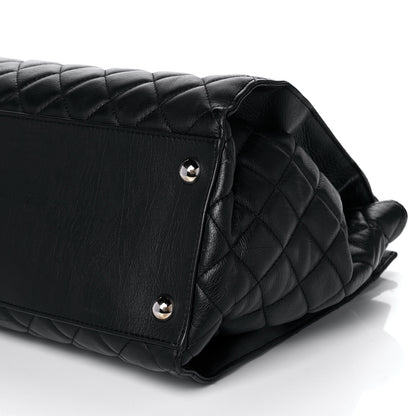 Chanel Calfskin Quilted Large Chic and Soft Shopping Tote Black 10 of 12