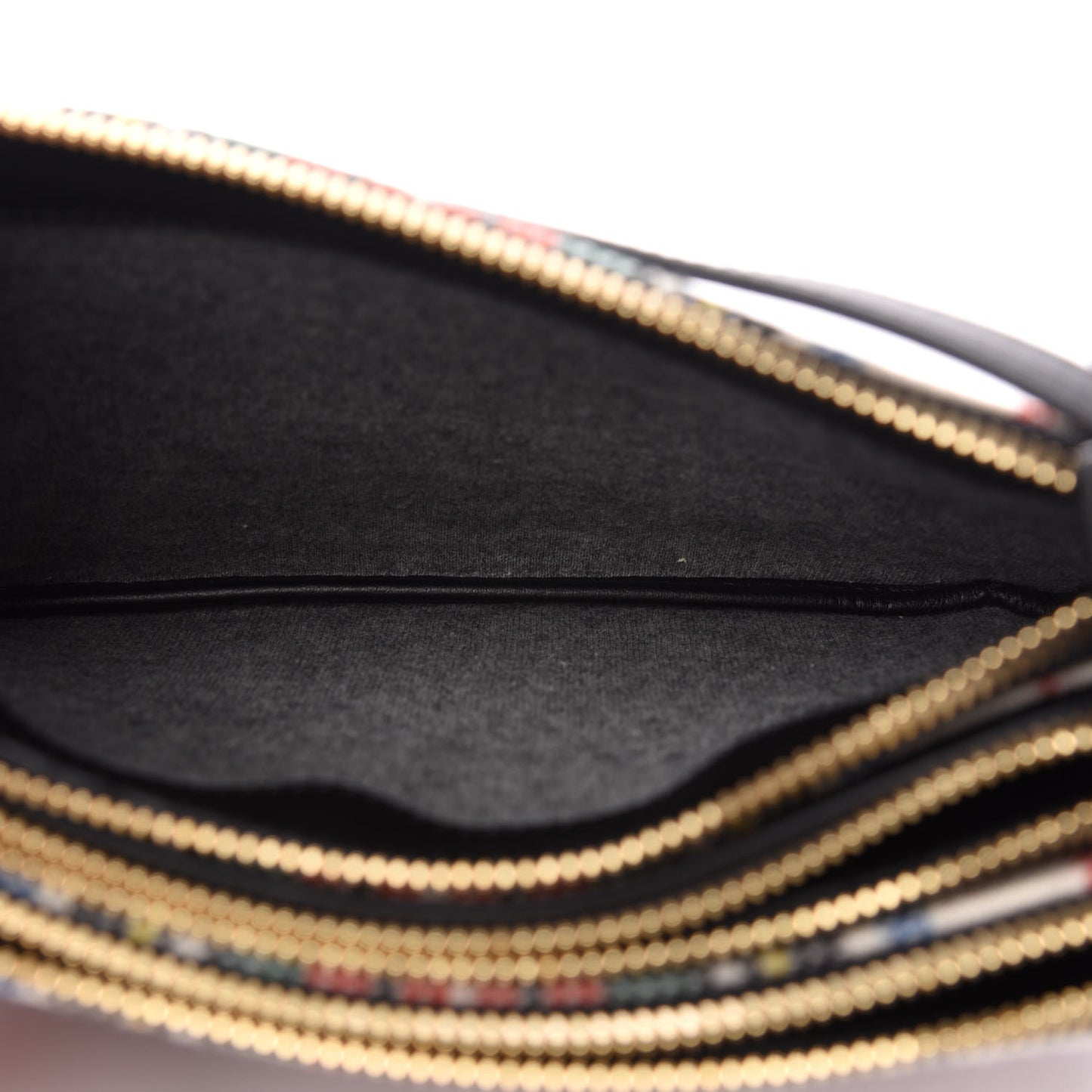 Tartan Felt Plaid Small Trio Crossbody Bag Red Blue