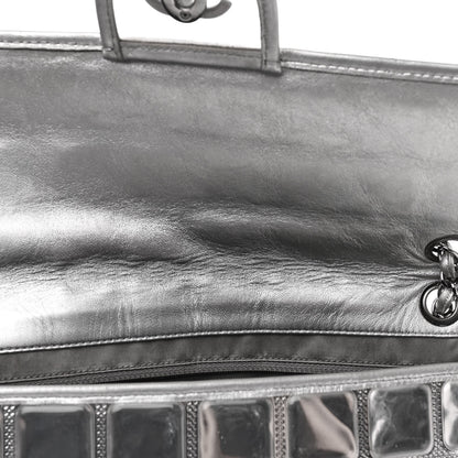 Chanel Vinyl Large Ice Cube Flap Silver 24 of 35