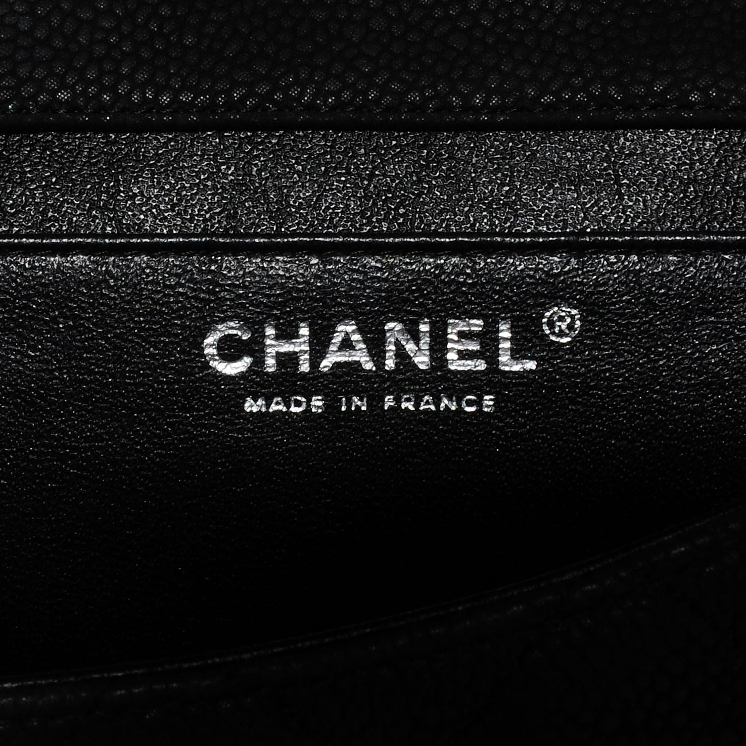 Chanel Iridescent Caviar Quilted Clutch With Chain Flap Black 6 of 8
