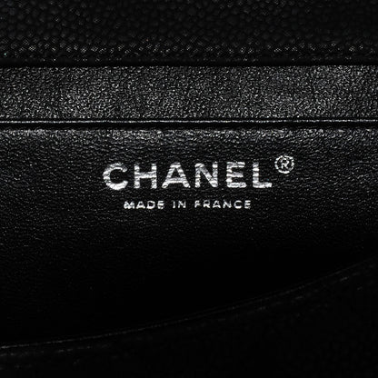 Chanel Iridescent Caviar Quilted Clutch With Chain Flap Black 6 of 8