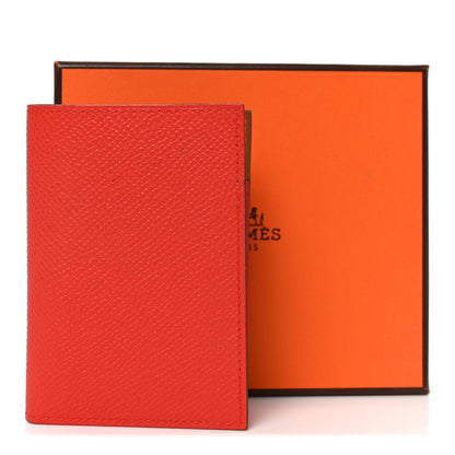 Hermes Epsom Doado Card Holder Capucine Gold 8 of 8