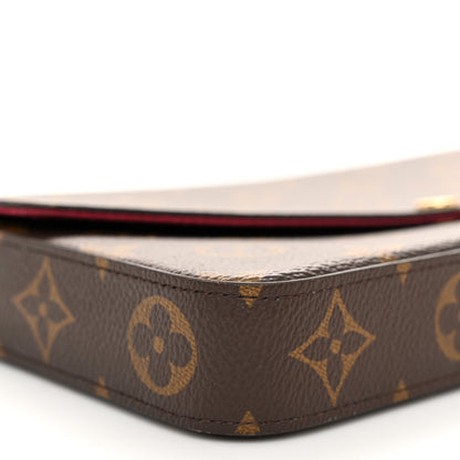Louis Vuitton Monogram Pochette Felicie Chain Wallet Fuchsia 9 of 12