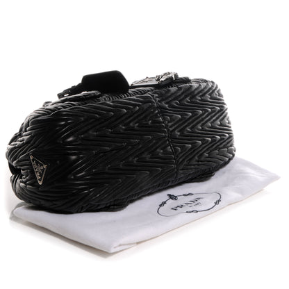 Prada Nappa Chevron Bag Nero Black 5 of 10