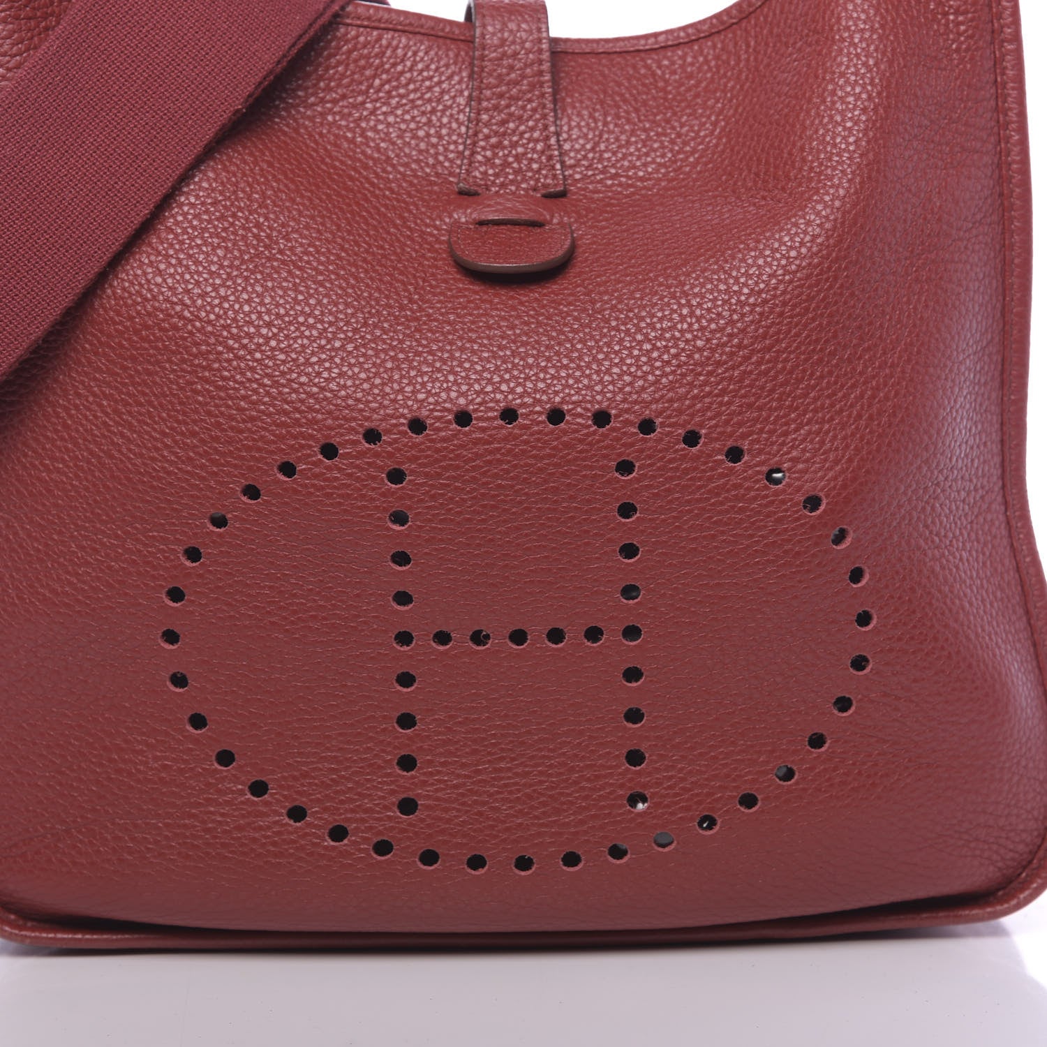 Hermes Taurillon Clemence Evelyne III GM Rouge Garance 8 of 10
