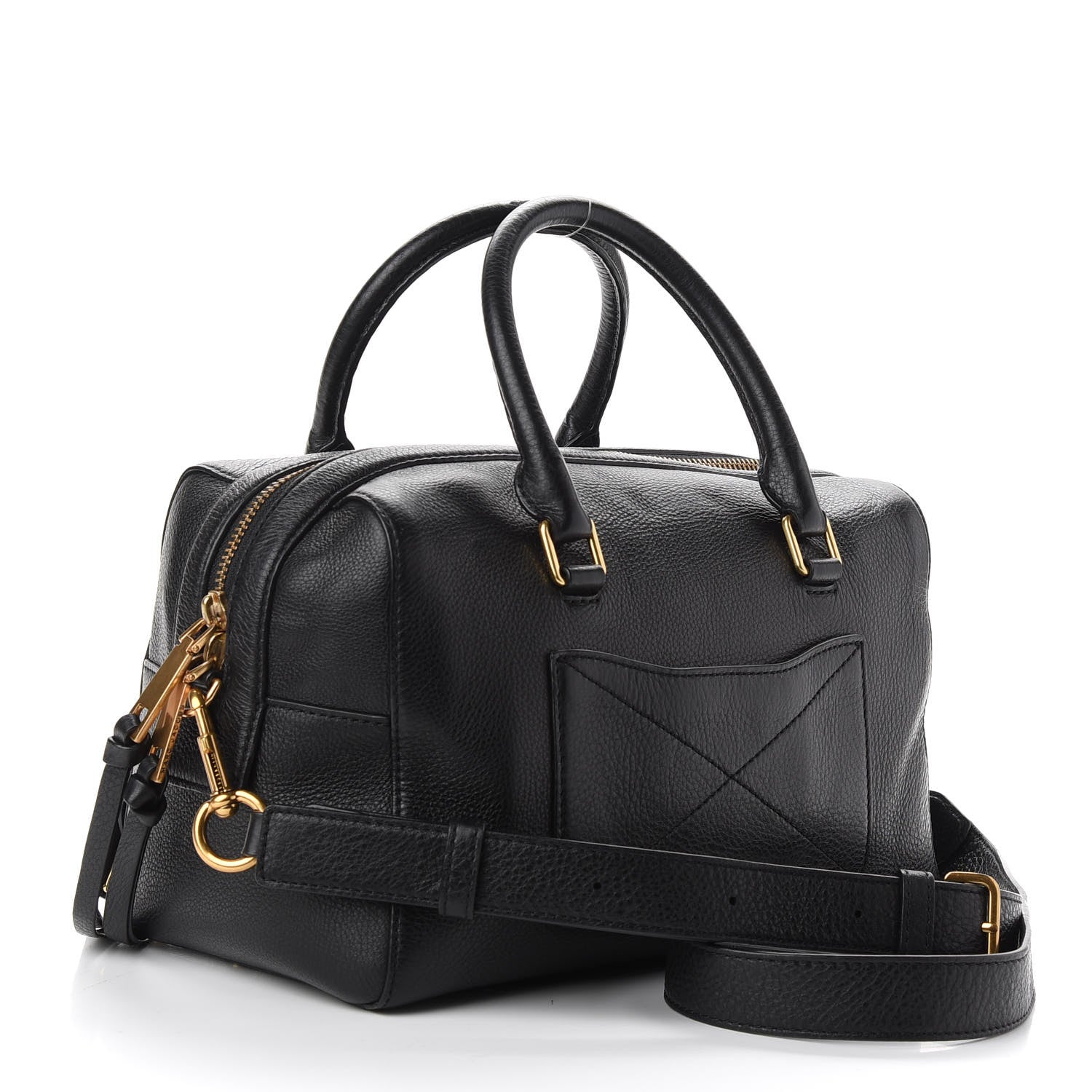 Marc Jacobs Calfskin Recruit Bauletto Satchel Tote Bag Black 4 of 13