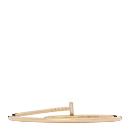 Cartier 18K Yellow Gold Diamond Small Juste Un Clou Bracelet 17 2 of 5