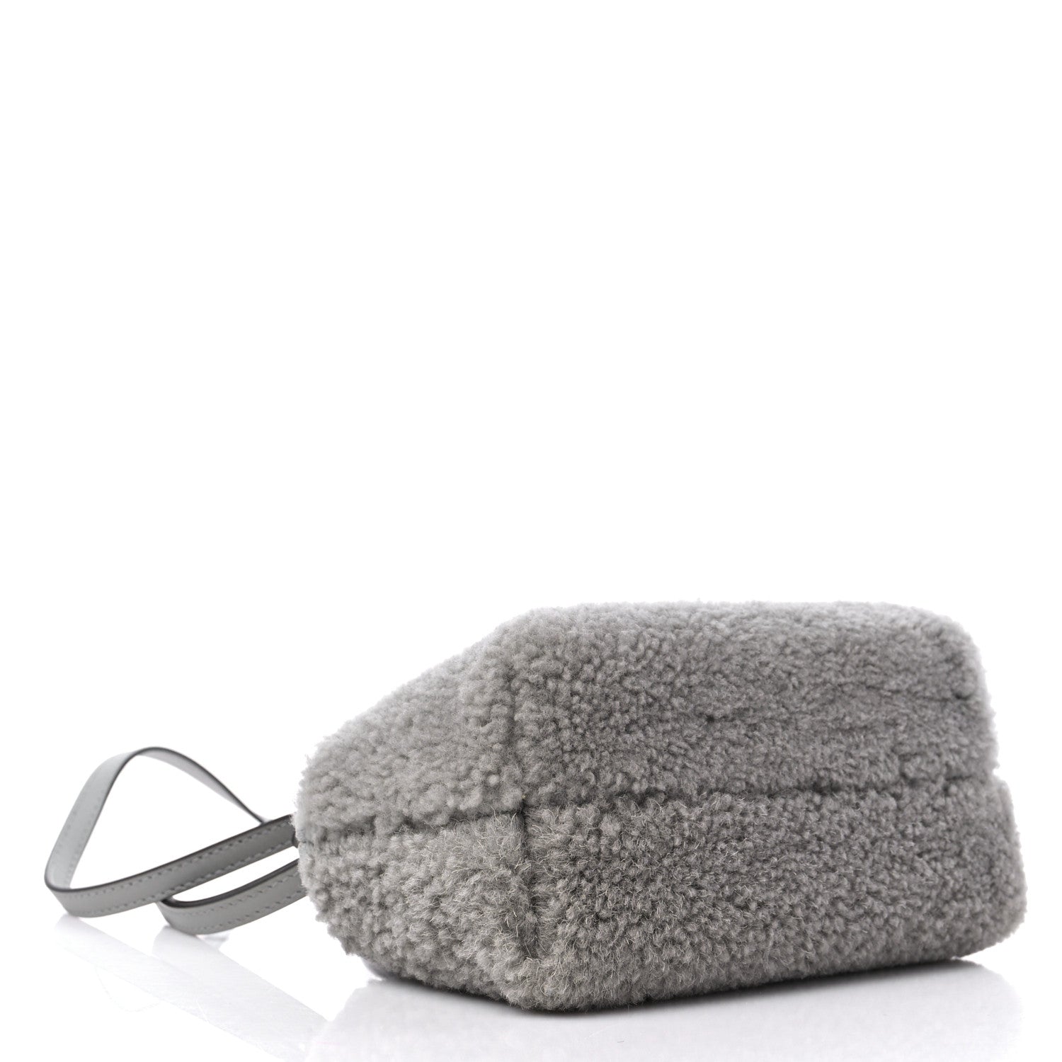 Fendi Sheepskin Vitello King Plexiglass Logo Embroidered Mini By The Way Top Handle Boston Ghiaccio 4 of 9