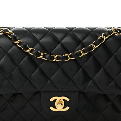 Chanel Lambskin Quilted Medium Double Flap Black 8 of 19