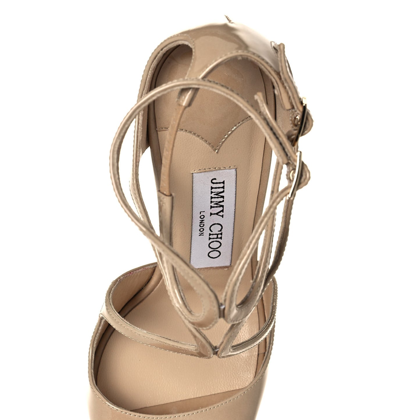 Patent Calfskin Lang Sandals 36 Nude
