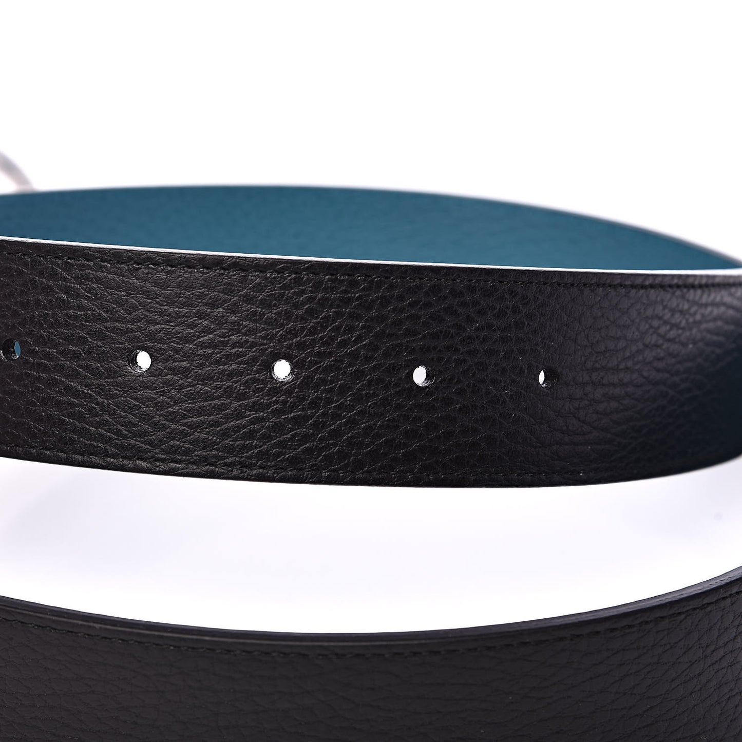 Dollar Calfskin 1973 Reversible Belt 95 38 Black Deep Cobalt