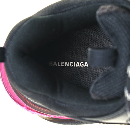 Balenciaga Fabric Mesh Clear Sole Mens Triple S Sneakers 45 Black Pink Neon 9 of 11