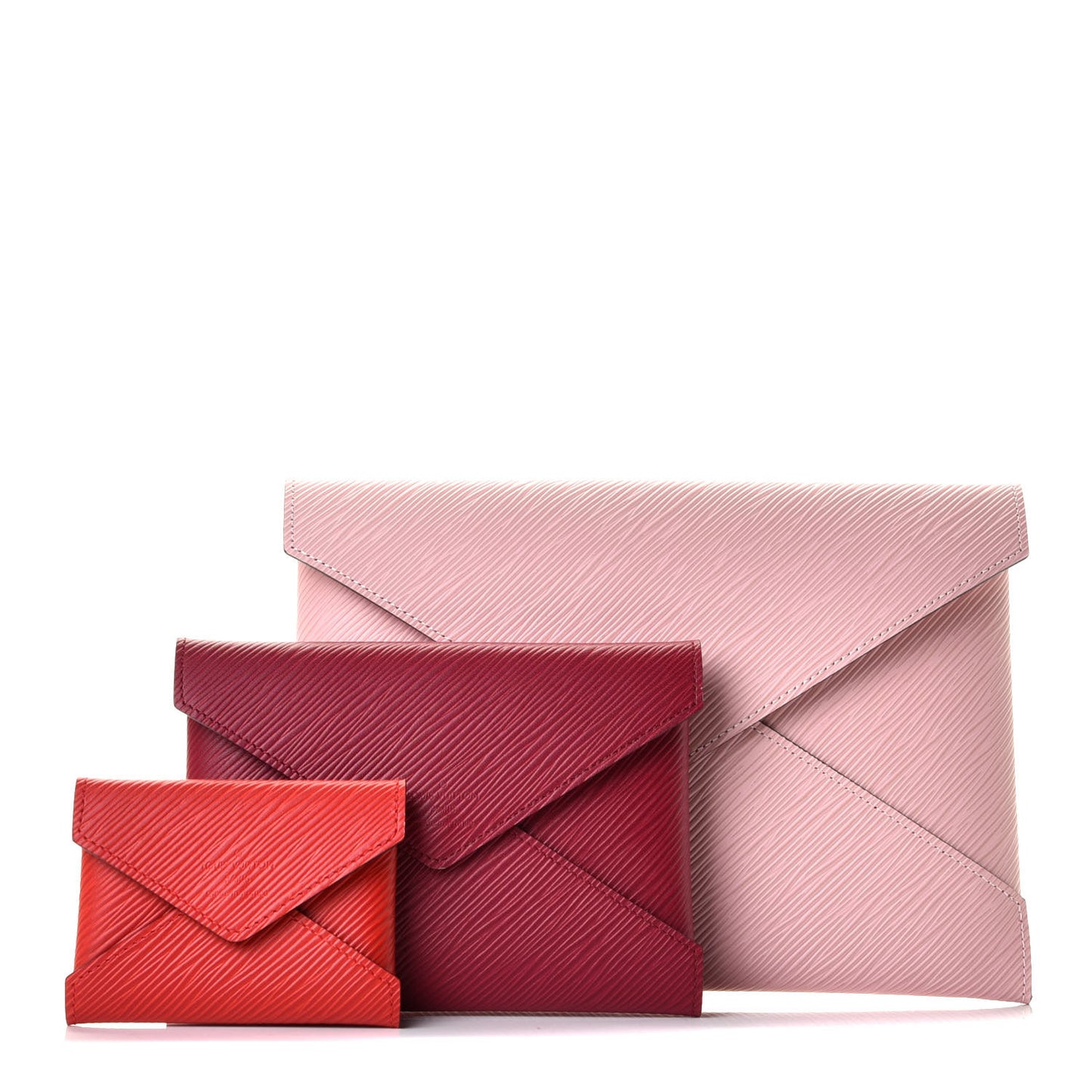 Epi Kirigami Pochette Set Rose Ballerine Fuchsia Coquelicot