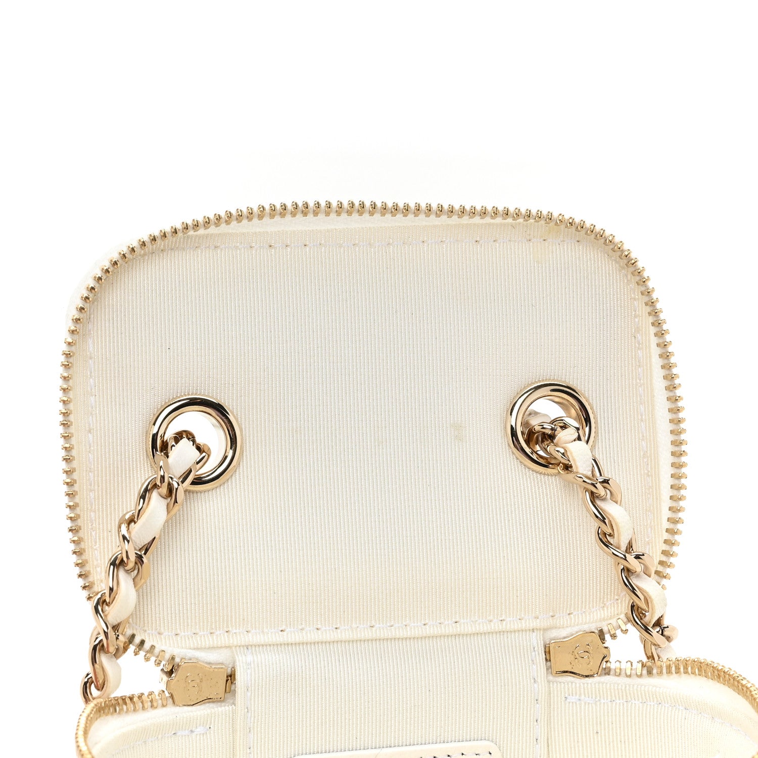 Chanel Lambskin Quilted My Chanel Lady Vanity Case With Chain White 10 of 10