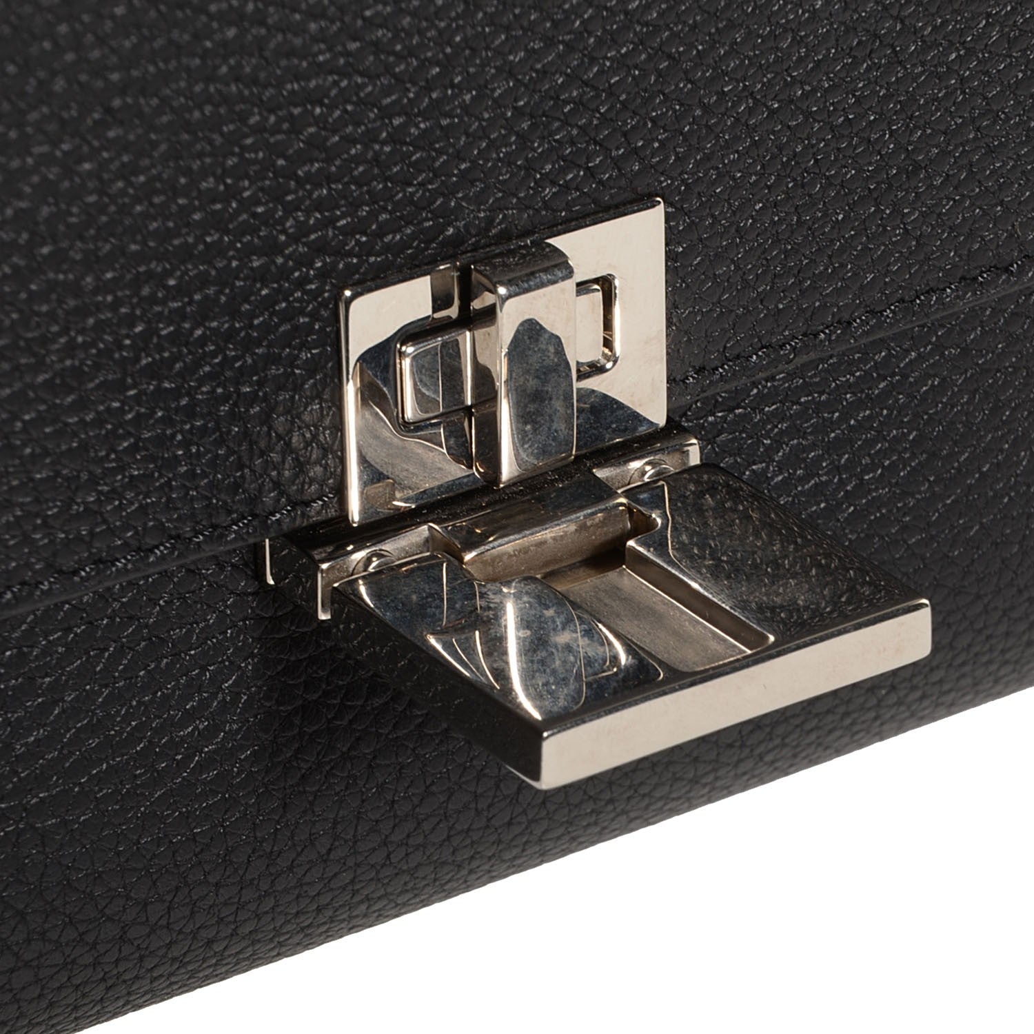 Celine Drummed Calfskin Suede Medium Trapeze Black 6 of 9