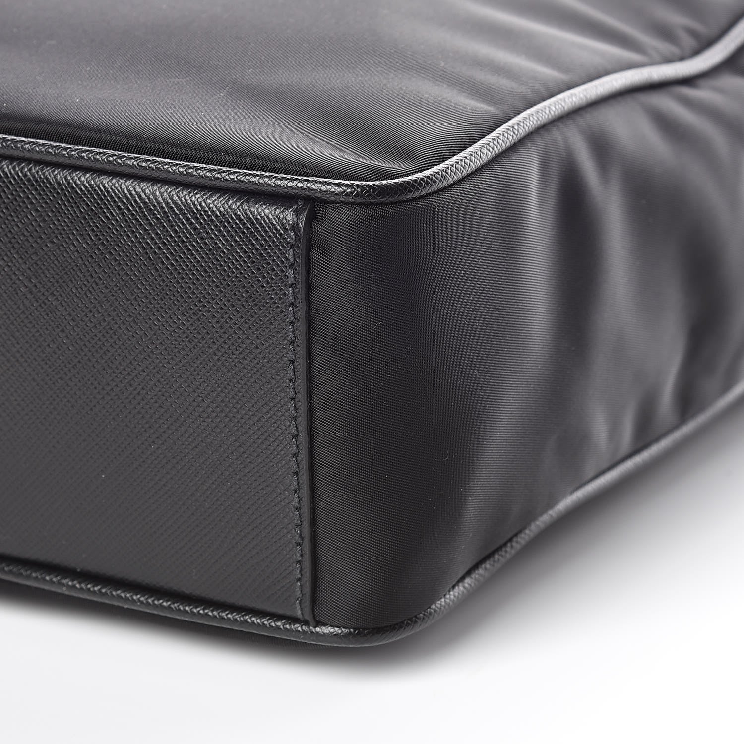Prada Nylon Saffiano Flat Messenger Bag Black 9 of 9