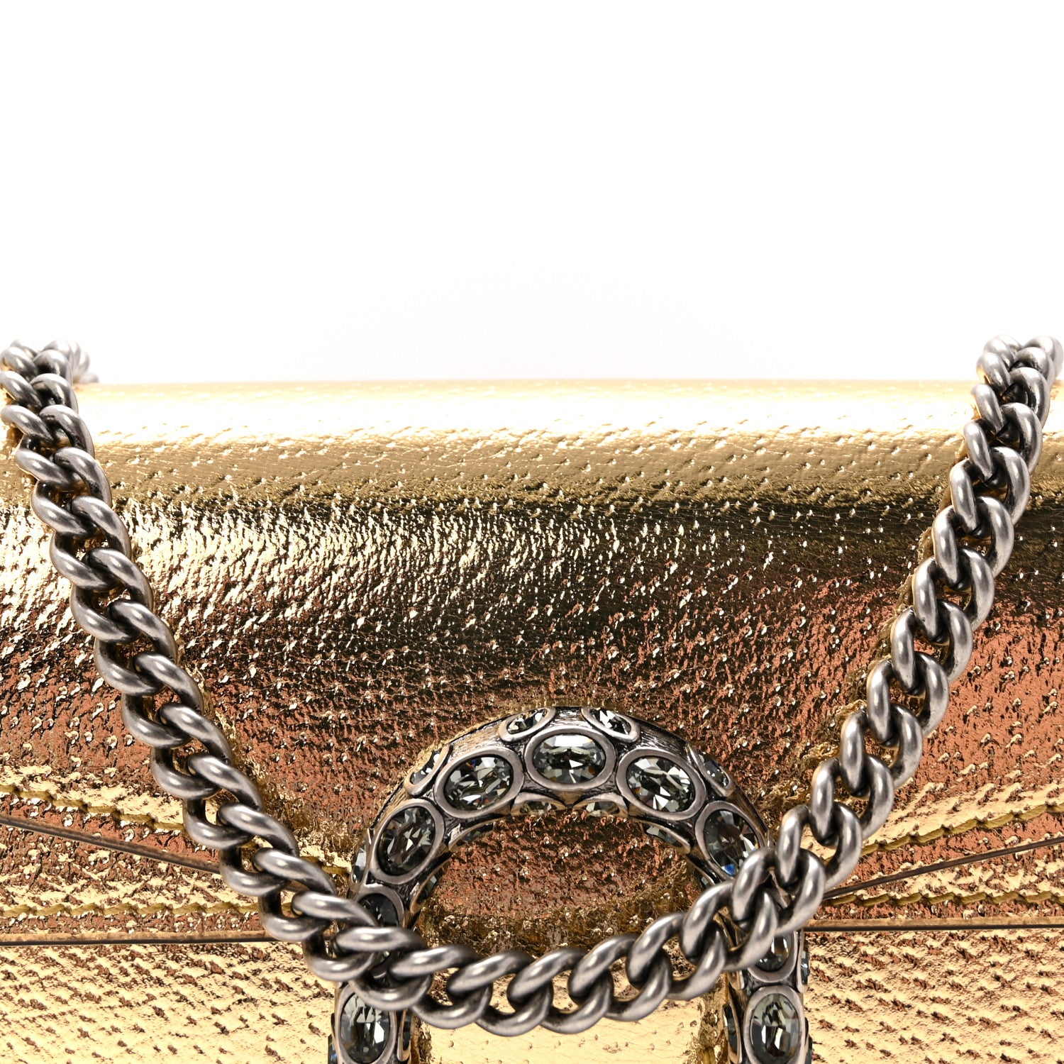 Gucci Metallic Calfskin Super Mini Dionysus Shoulder Bag Gold 7 of 10