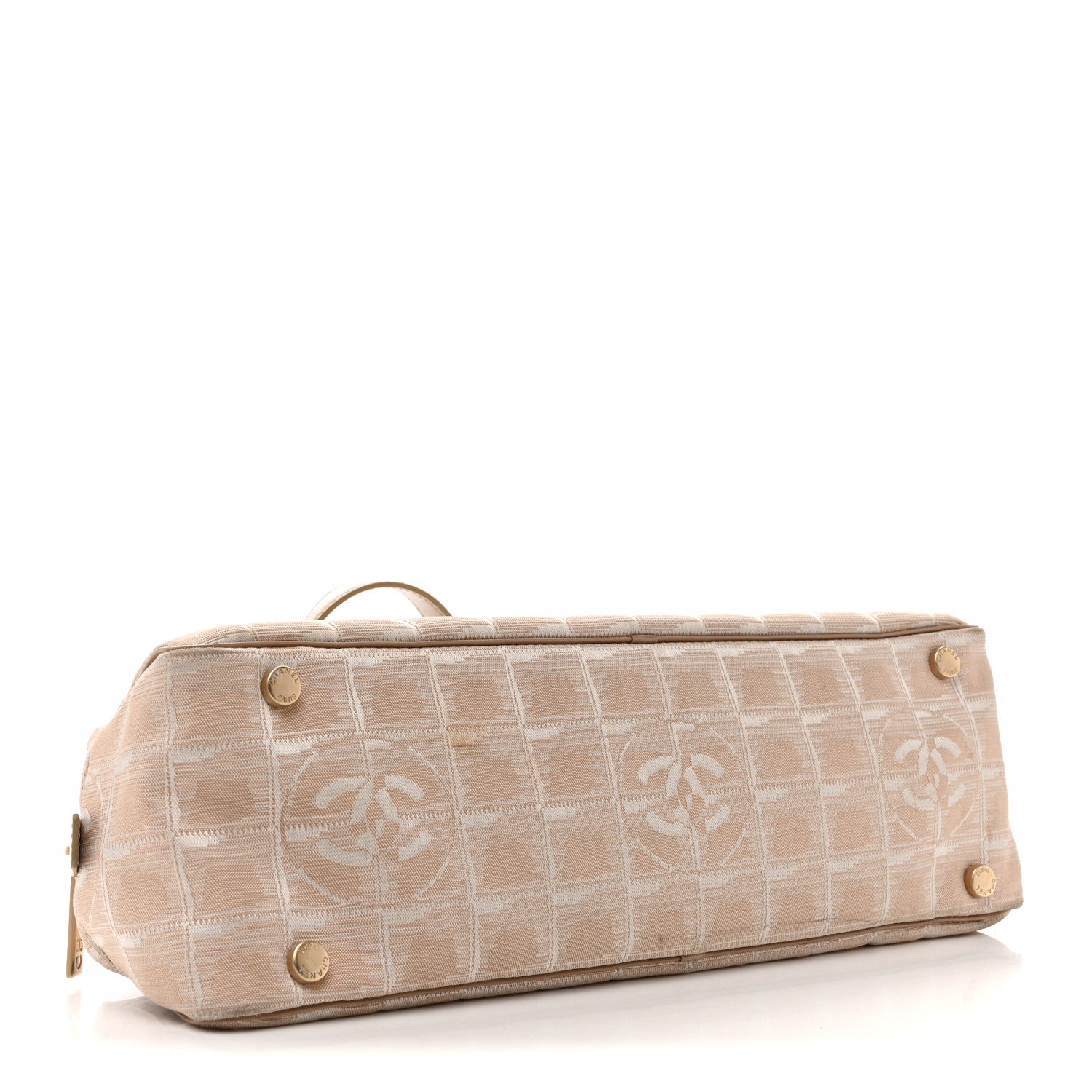 Chanel Nylon Travel Bowler Beige 4 of 17
