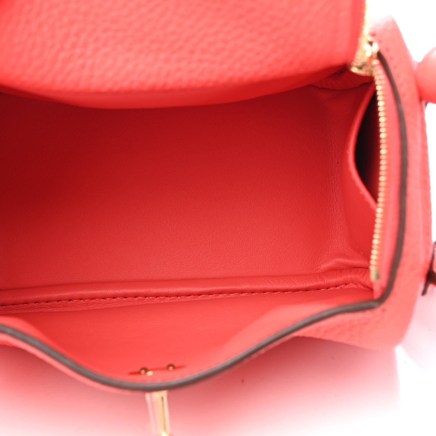 Hermes Taurillon Clemence Mini Lindy 20 Rose Texas 5 of 10