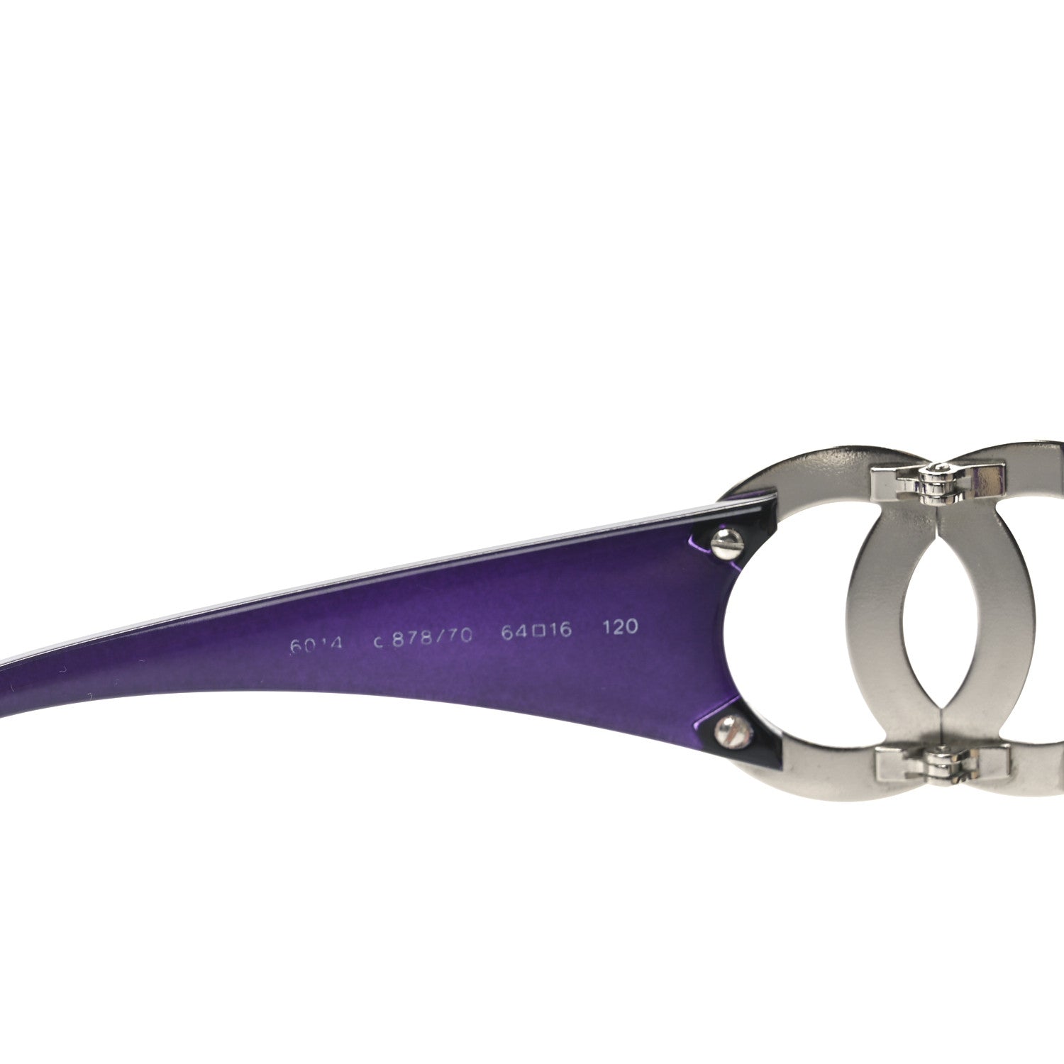 Chanel Acetate CC Sunglasses 6014 Black Purple 6 of 6